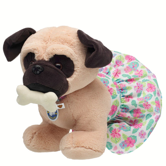 Promise Pets Pug Tropical Gift Set with Bone | Build-A-Bear - US 9153